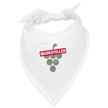 Muskateller Rebe Vintage Weintrinker Souvenir - Bandana Dreieckstuch - Weiß - Vorne