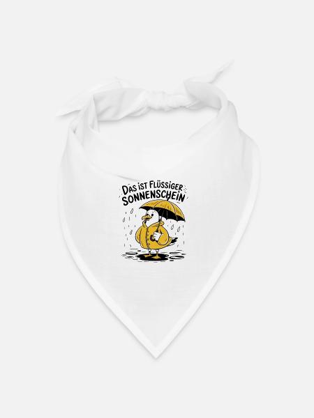 Das Ist Flüssiger Sonnenschein Lustige Möwe Im - Bandana Dreieckstuch - Weiß