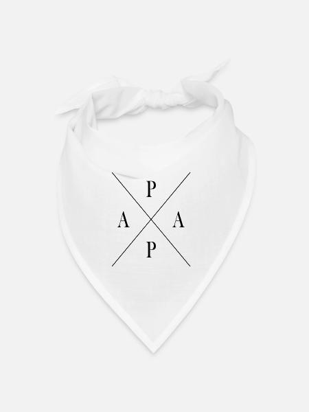 Papa - Bandana Dreieckstuch - Weiß