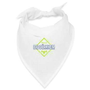 Bad Dürkheim in Deutschland Vintage Reben Design - Bandana Dreieckstuch - Weiß - Vorne