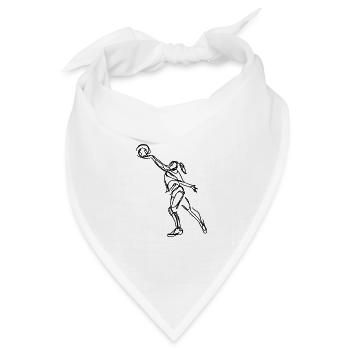 Volleyballspielerin - Bandana Dreieckstuch - Weiß - Vorne
