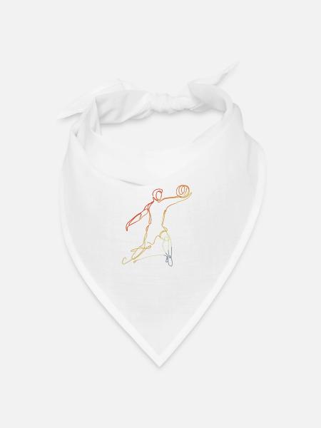 Volleyballer Zeichnung Vintage - Bandana Dreieckstuch - Weiß