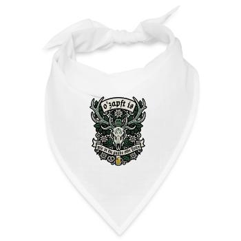 O'zapft is | Gute alte Zeit | Hirschgeweih - Bandana Dreieckstuch - Weiß - Vorne