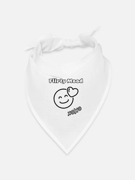 Flirty Mood xoxo – Statement - Bandana Dreieckstuch - Weiß