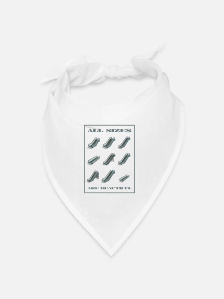 ALL SIZES ARE BEAUTIFUL - Rolltreppen Blau/Grau - Bandana Dreieckstuch - Weiß