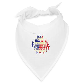 Kranführer Kran - Bandana Dreieckstuch - Weiß - Vorne