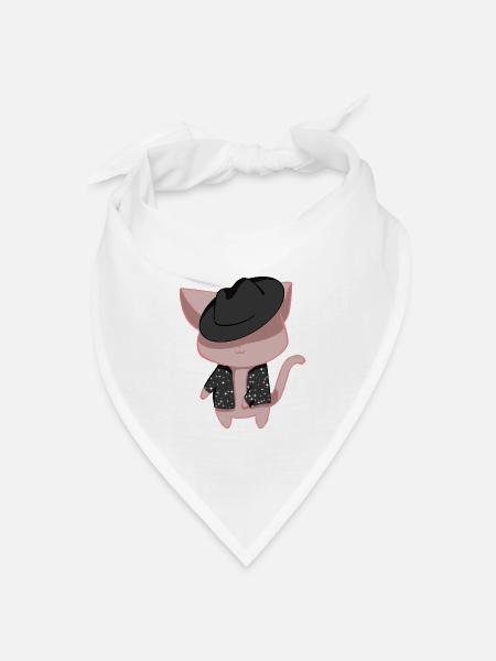 Dance cat - Bandana Dreieckstuch - Weiß