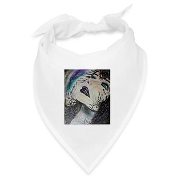Feurig  - Bandana Dreieckstuch - Weiß - Vorne