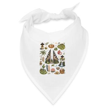 Bali | Tempel, Tropen & Fernweh - Bandana Dreieckstuch - Weiß - Vorne