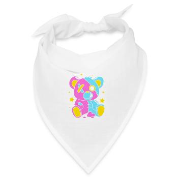 Pastell Gothic - Bandana Dreieckstuch - Weiß - Vorne