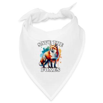 Rotfuchs Fuchs Save Fox - Bandana Dreieckstuch - Weiß - Vorne