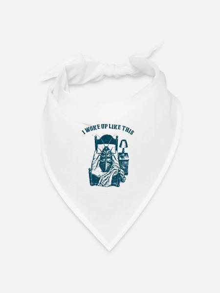 I woke up like this - Kafka - Bandana Dreieckstuch - Weiß