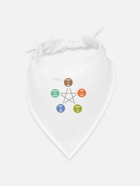 Qigong Qi Gong Tai Chi Chigong - Bandana Dreieckstuch - Weiß