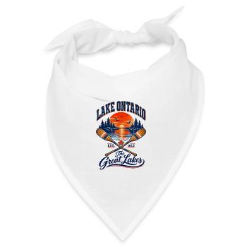 Lake Ontario Great Lakes - Bandana Dreieckstuch - Weiß - Vorne