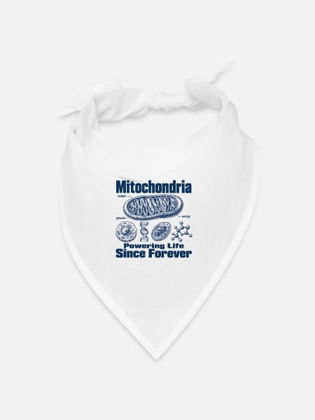 Mitochondrien Energie - Bandana Dreieckstuch - Weiß