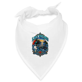 Lake Ontario  - Bandana Dreieckstuch - Weiß - Vorne