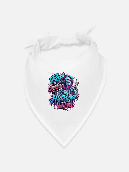 Hip Hop Is Something You Do - Bandana Dreieckstuch - Weiß