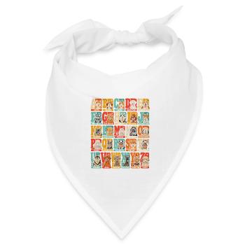 Bunte Hund Alphabet Kollektion - Bandana Dreieckstuch - Weiß - Vorne