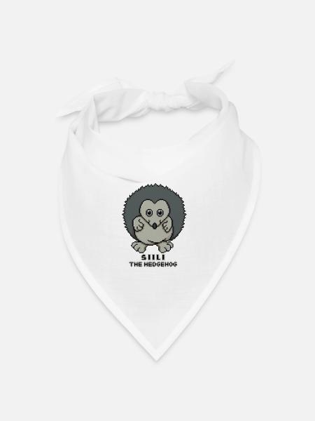 Silli der Igel - Bandana Dreieckstuch - Weiß