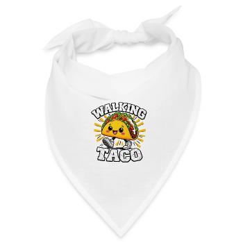Walking Taco, lustige Kostüm-Tacos  - Bandana Dreieckstuch - Weiß - Vorne