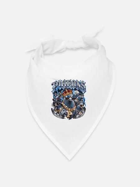 Taube - Bandana Dreieckstuch - Weiß