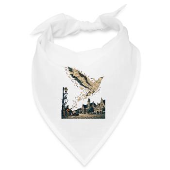 Notenvogel - Bandana Dreieckstuch - Weiß - Vorne