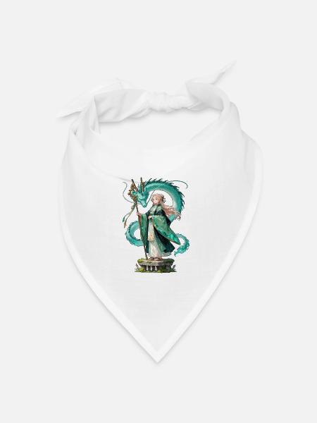 Ryuu Sage – Drachen Magierin Anime Manga - Bandana Dreieckstuch - Weiß