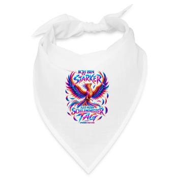  Ich bin stärker als mein schlimmster Tag- Phönix - Bandana Dreieckstuch - Weiß - Vorne
