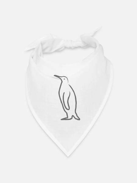 Pinguin - Bandana Dreieckstuch - Weiß