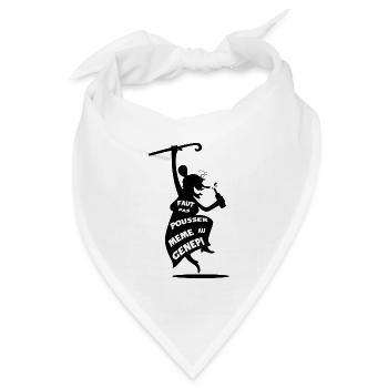 Drück mich nicht ... - Bandana Dreieckstuch - Weiß - Vorne