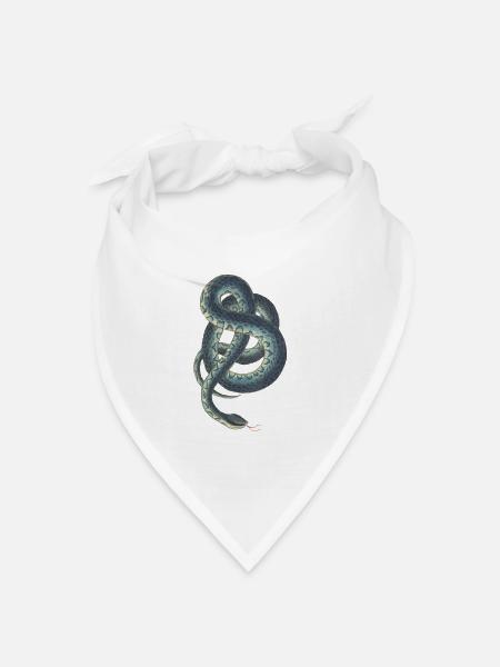 Schlange - Bandana Dreieckstuch - Weiß