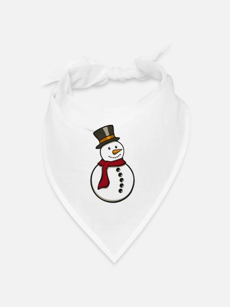 snowman - Bandana Dreieckstuch - Weiß