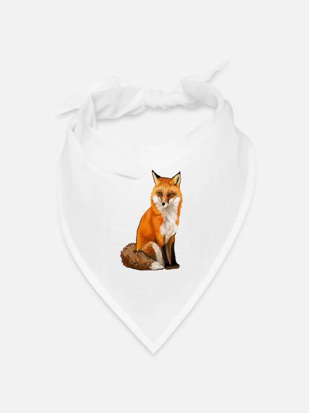Fuchs - Bandana Dreieckstuch - Weiß