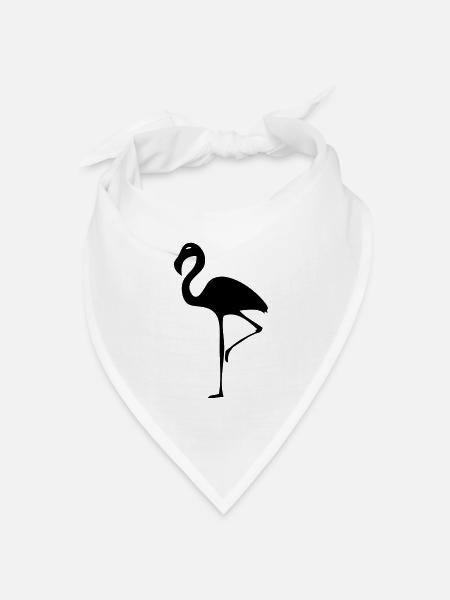 Flamingo - Bandana Dreieckstuch - Weiß