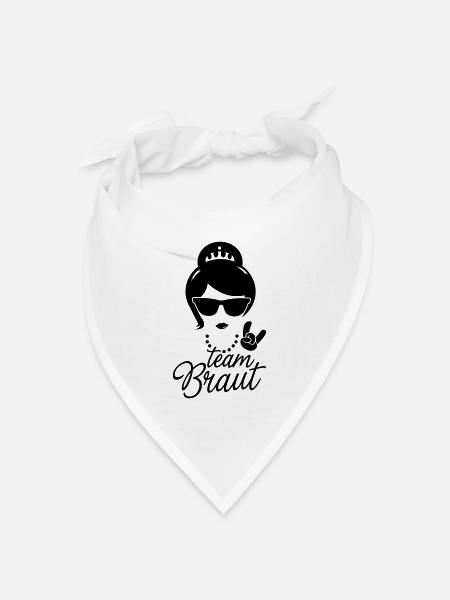 team Bride Braut JGA Hochzeit stag do polterabend - Bandana Dreieckstuch - Weiß