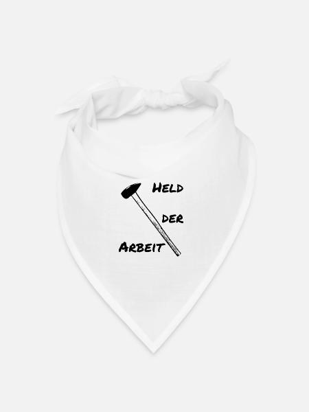 Held der Arbeit - Bandana Dreieckstuch - Weiß