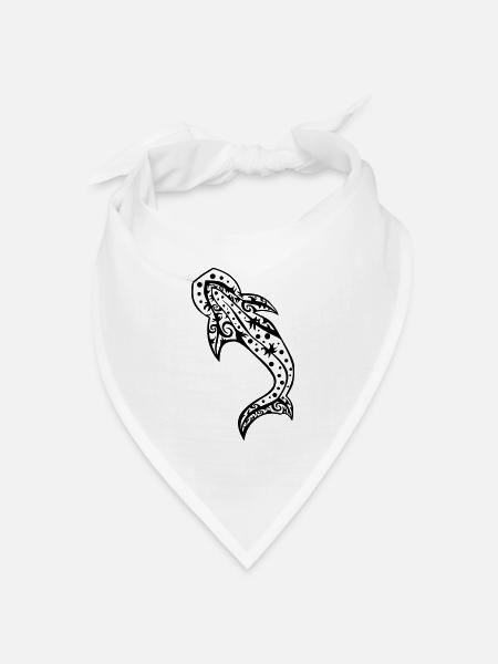 Walhai - Bandana Dreieckstuch - Weiß