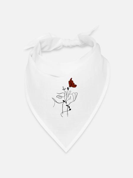 flowery girl - Bandana Dreieckstuch - Weiß