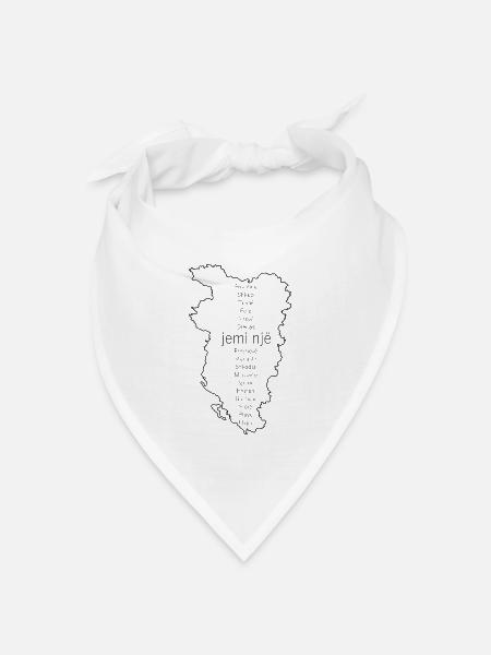 Shqipëria Natyrale - Bandana Dreieckstuch - Weiß
