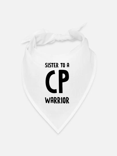 Schwester CP Warrior - Bandana Dreieckstuch - Weiß