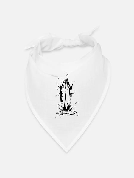 Surfer Surfboard - Bandana Dreieckstuch - Weiß
