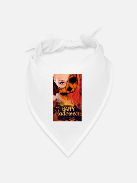 Happy Halloween - Bandana Dreieckstuch - Weiß