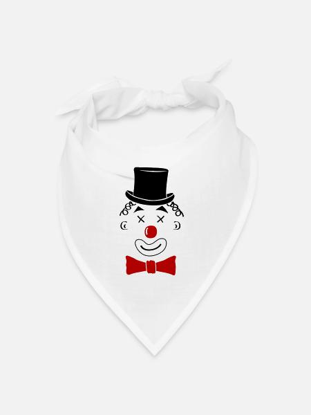 clown - Bandana Dreieckstuch - Weiß
