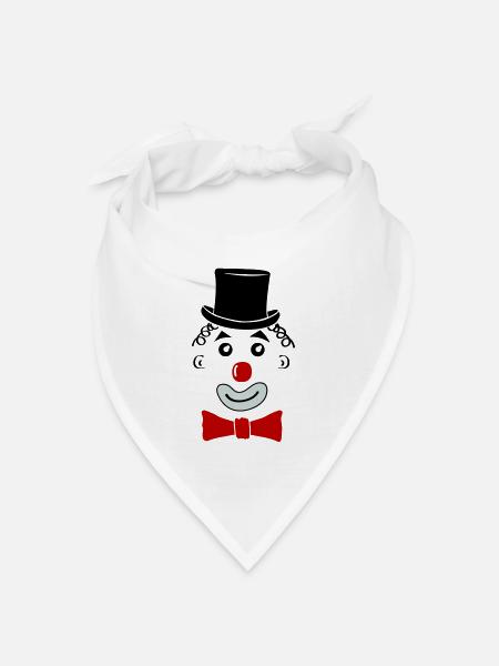 clown smile - Bandana Dreieckstuch - Weiß