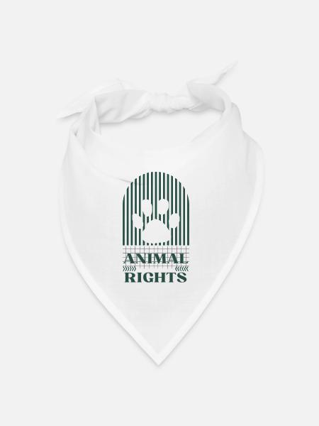 Animal Rights - Bandana Dreieckstuch - Weiß