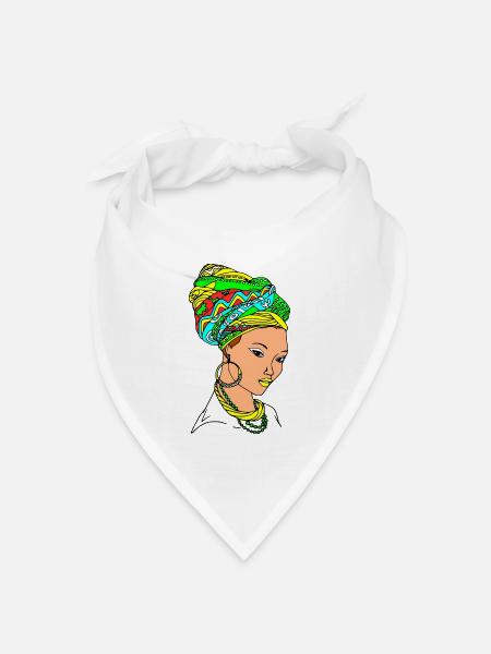 Mama africa - Bandana Dreieckstuch - Weiß