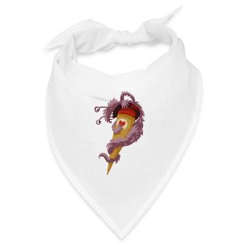 Schultütenmonster - Bandana Dreieckstuch - Weiß - Vorne