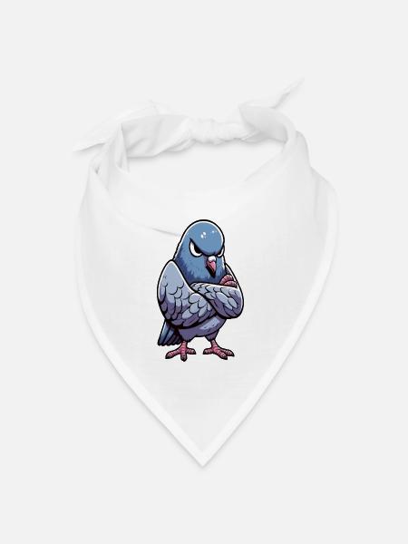 Taube Tauben Taubenzüchter Taubenliebhaber - Bandana Dreieckstuch - Weiß