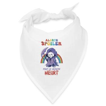 Spoiler-Alarm, alle sterben Humor Kino - Bandana Dreieckstuch - Weiß - Vorne