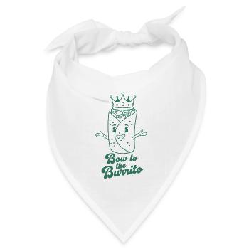 Burrito Königskrone Illustration - Bandana Dreieckstuch - Weiß - Vorne